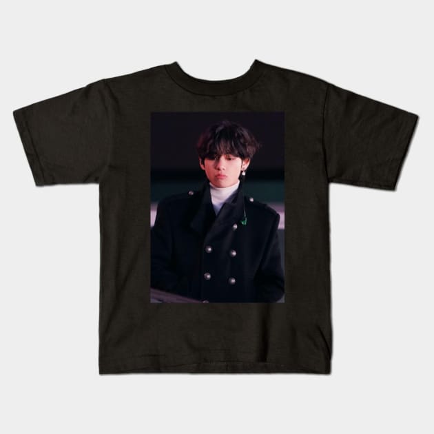 V BTS Taehyung Kids T-Shirt by Athira-A